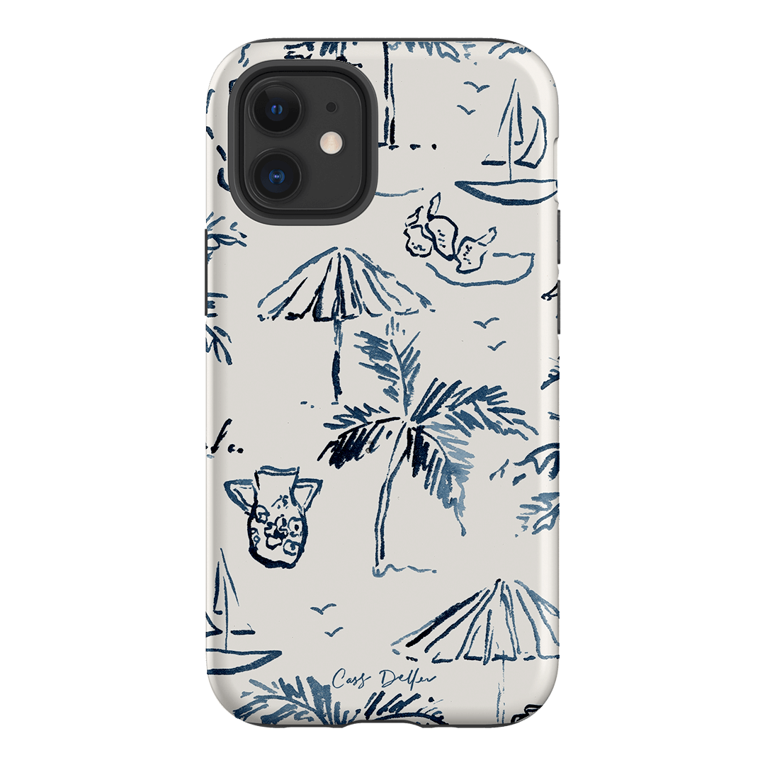 Balmy Blue Printed Phone Cases iPhone 12 Mini / Armoured by Cass Deller - The Dairy