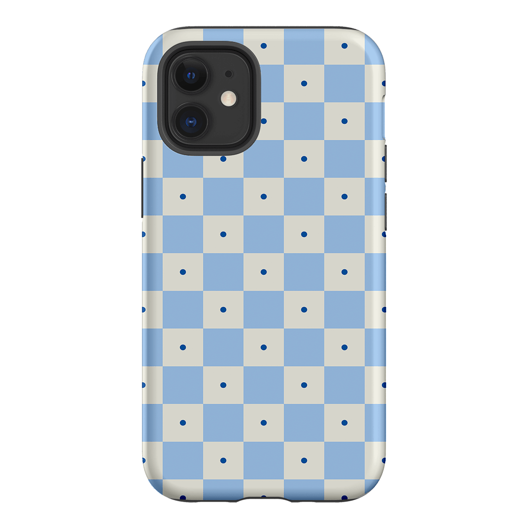 Checkers Blue Matte Case Matte Phone Cases iPhone 12 Mini / Armoured by The Dairy - The Dairy