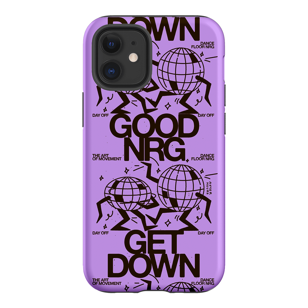 Good Energy in Purple Printed Phone Cases iPhone 12 Mini / Armoured by After Hours - The Dairy