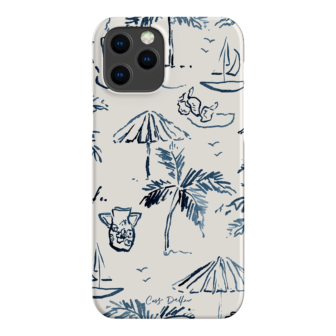 Balmy Blue Printed Phone Cases iPhone 12 Pro / Snap by Cass Deller - The Dairy