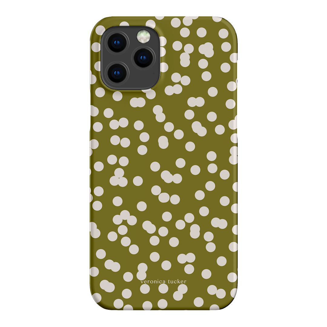 Mini Confetti Chartreuse Printed Phone Cases iPhone 12 Pro / Snap by Veronica Tucker - The Dairy