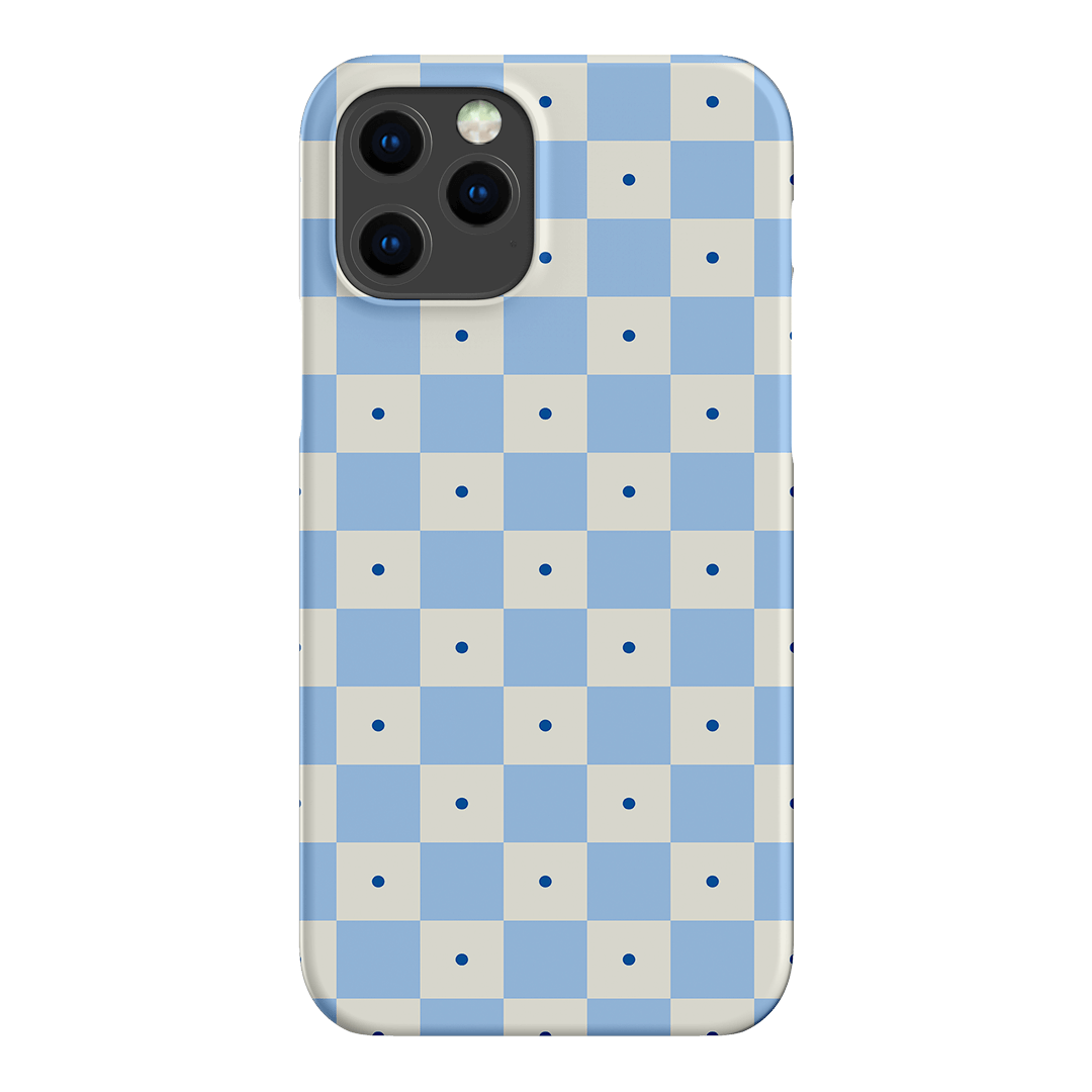 Checkers Blue Matte Case Matte Phone Cases iPhone 12 Pro / Snap by The Dairy - The Dairy