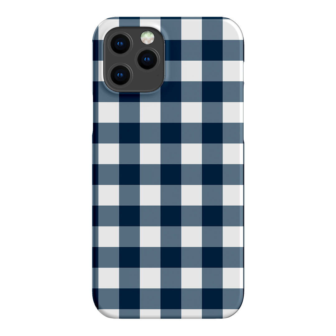 Gingham in Indigo Matte Case Matte Phone Cases iPhone 12 Pro / Snap by The Dairy - The Dairy