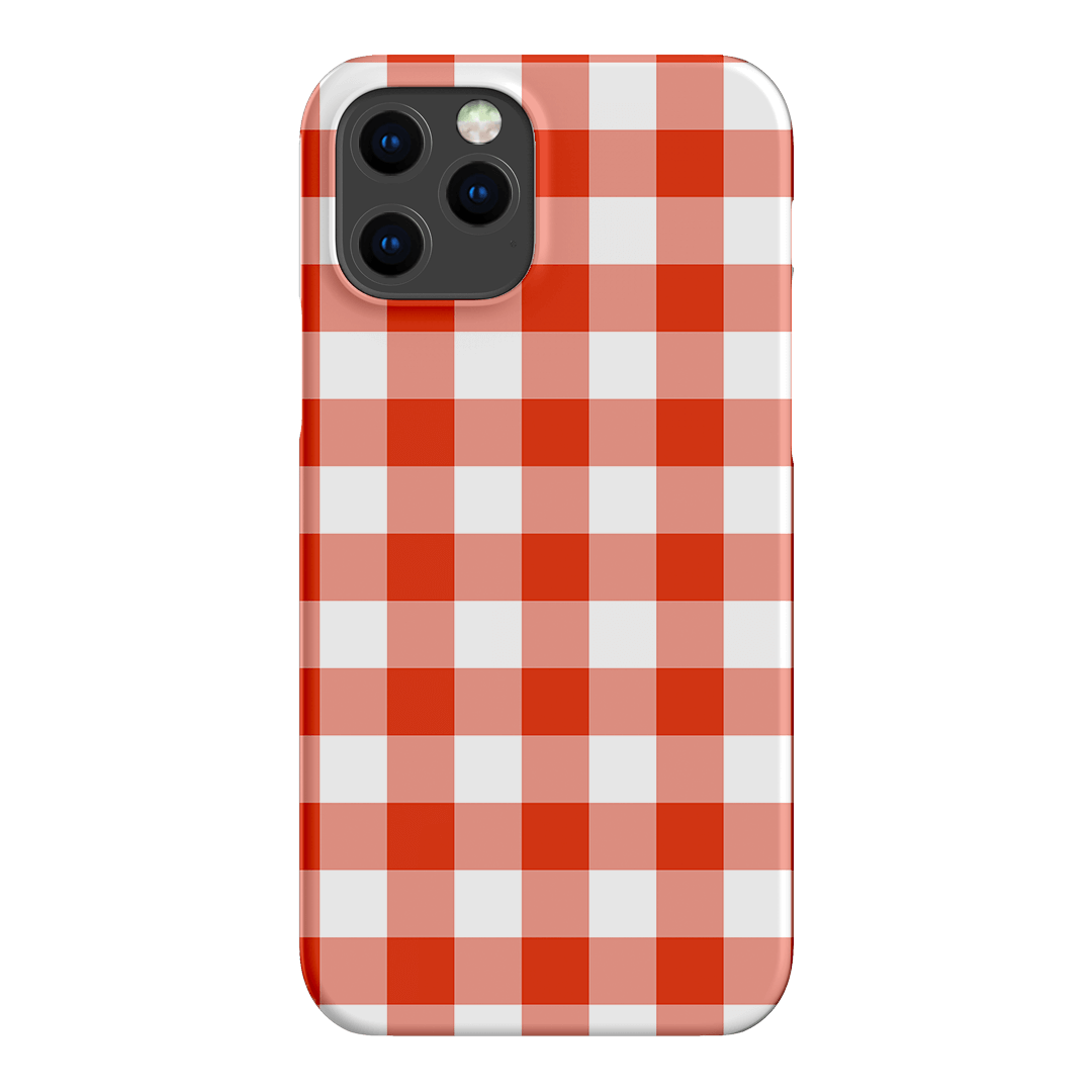 Gingham in Scarlet Matte Case Matte Phone Cases iPhone 12 Pro / Snap by The Dairy - The Dairy