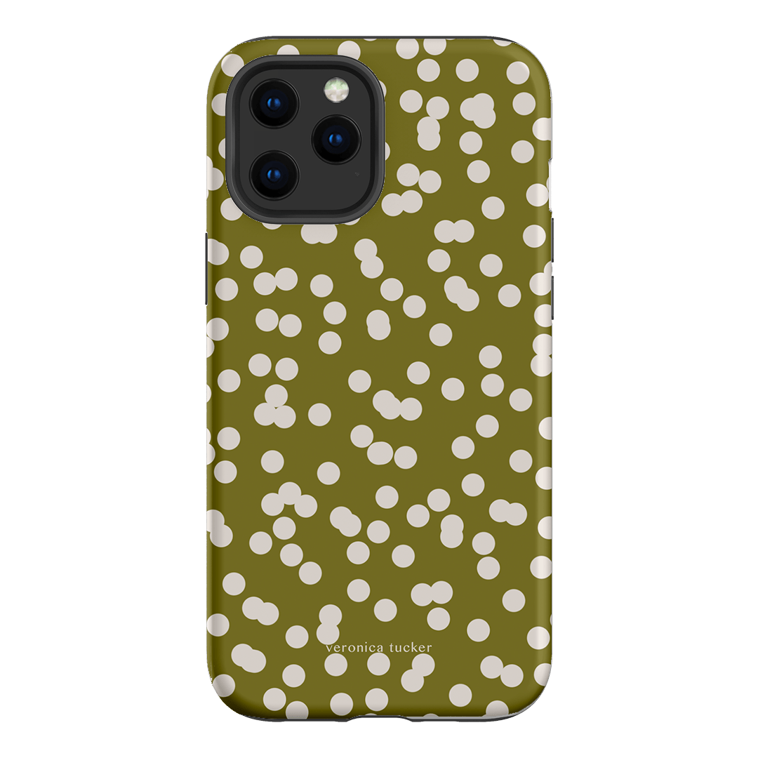 Mini Confetti Chartreuse Printed Phone Cases iPhone 12 Pro / Armoured by Veronica Tucker - The Dairy