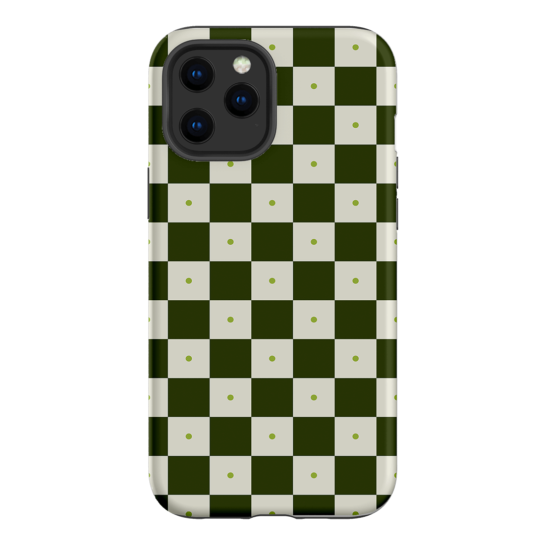 Checkers Green Matte Case Matte Phone Cases iPhone 12 Pro / Armoured by The Dairy - The Dairy
