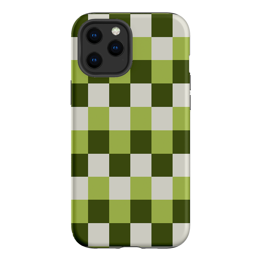Checks in Green Matte Case Matte Phone Cases iPhone 12 Pro / Armoured by The Dairy - The Dairy