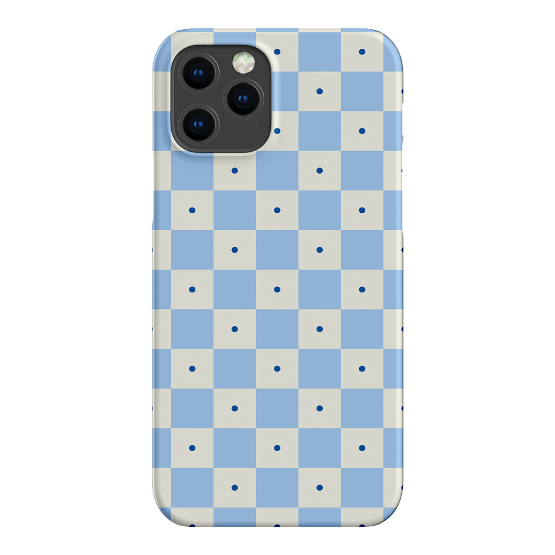 Checkers Blue Matte Case Matte Phone Cases iPhone 12 Pro Max / Snap by The Dairy - The Dairy