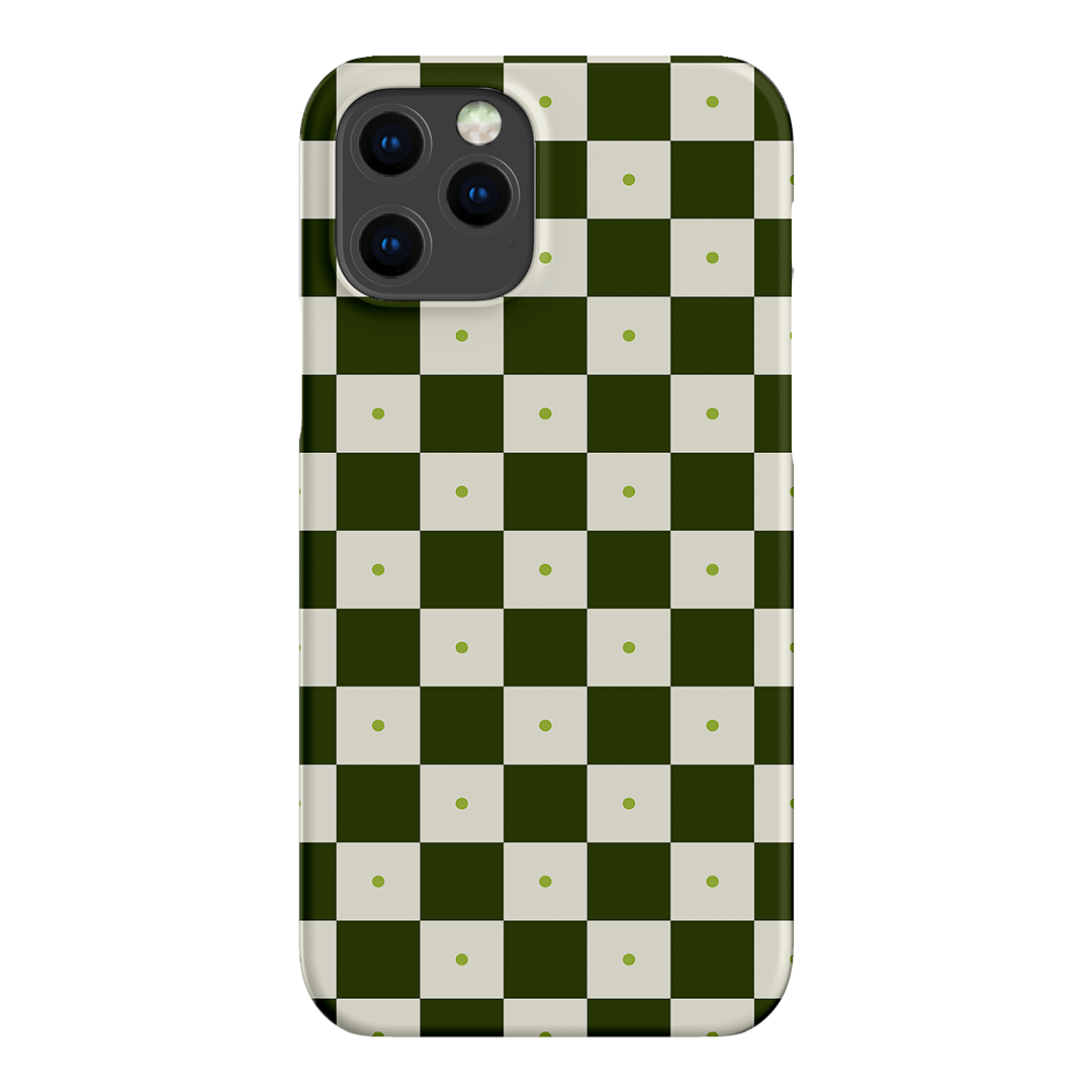 Checkers Green Matte Case Matte Phone Cases iPhone 12 Pro Max / Snap by The Dairy - The Dairy