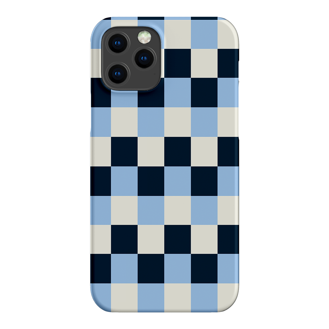 Checks in Blue Matte Case Matte Phone Cases iPhone 12 Pro Max / Snap by The Dairy - The Dairy