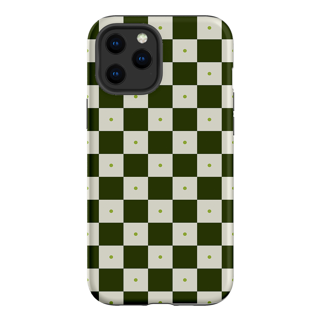 Checkers Green Matte Case Matte Phone Cases iPhone 12 Pro Max / Armoured by The Dairy - The Dairy