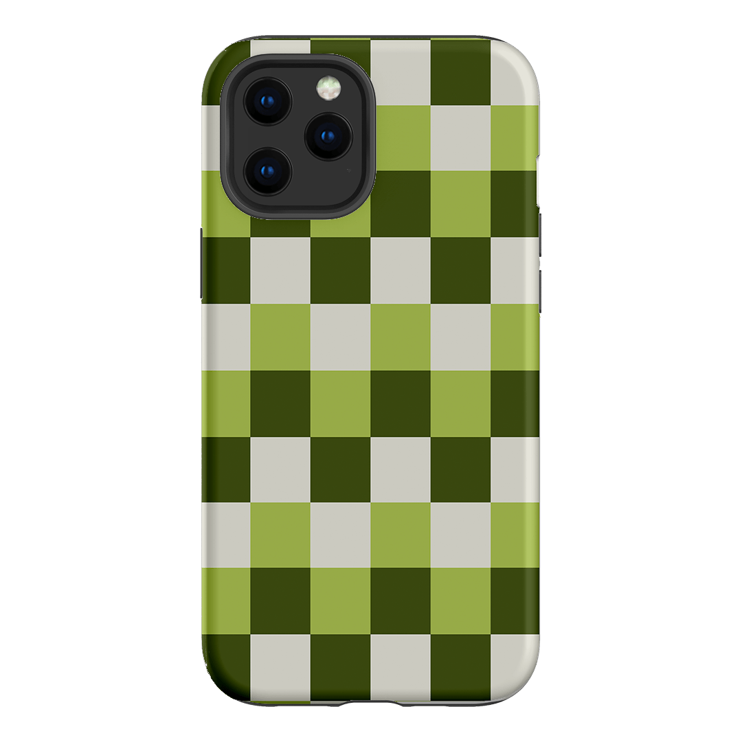 Checks in Green Matte Case Matte Phone Cases iPhone 12 Pro Max / Armoured by The Dairy - The Dairy