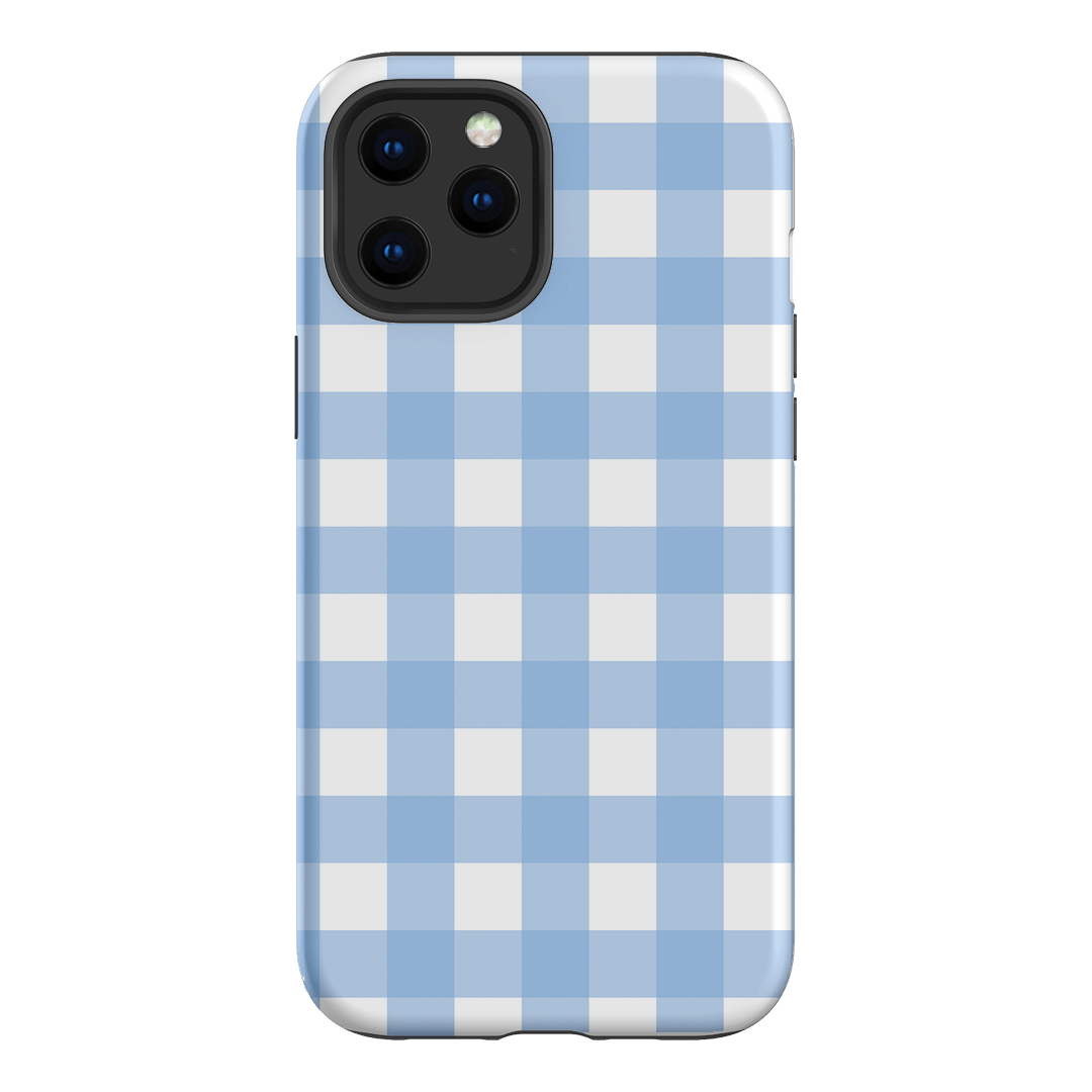 Gingham in Sky Matte Case Matte Phone Cases iPhone 12 Pro Max / Armoured by The Dairy - The Dairy