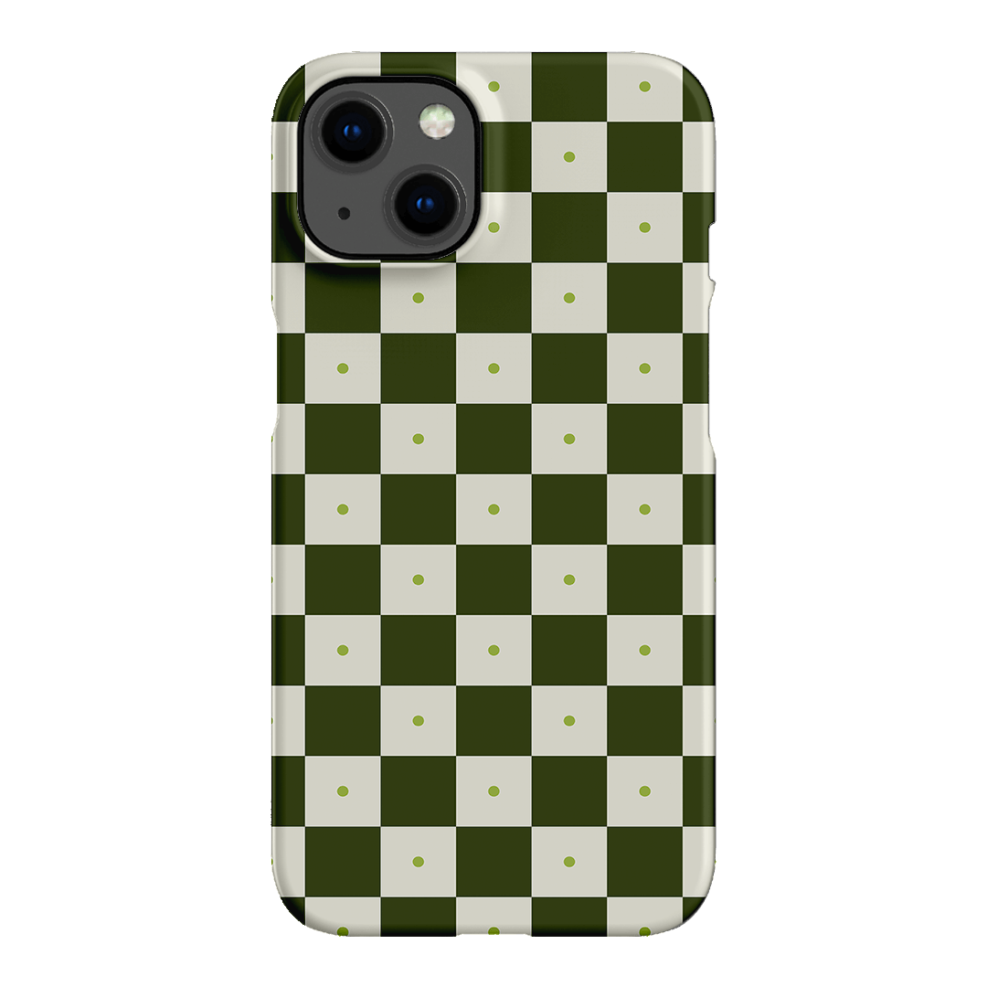 Checkers Green Matte Case Matte Phone Cases iPhone 13 / Snap by The Dairy - The Dairy