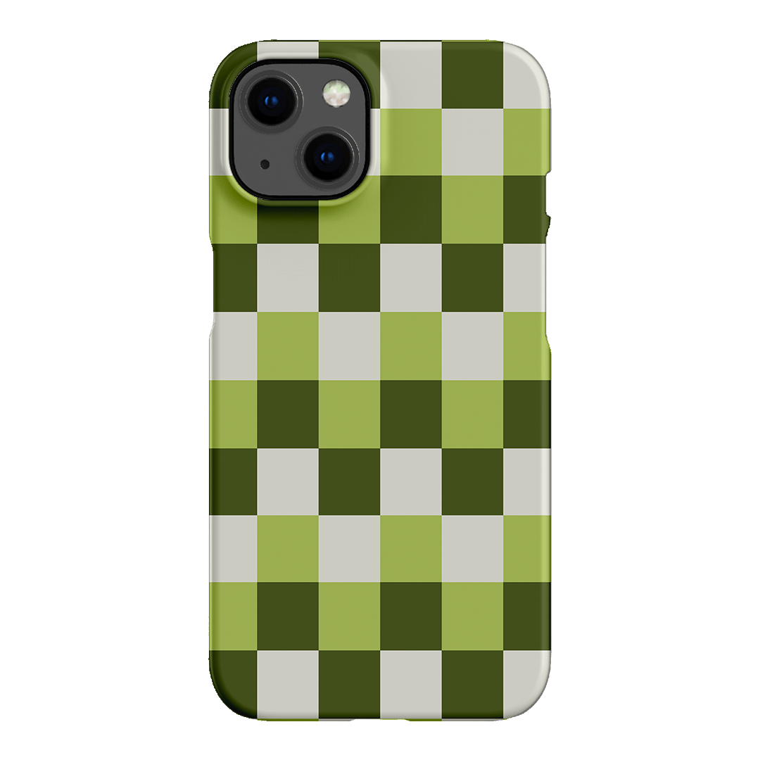 Checks in Green Matte Case Matte Phone Cases iPhone 13 / Snap by The Dairy - The Dairy