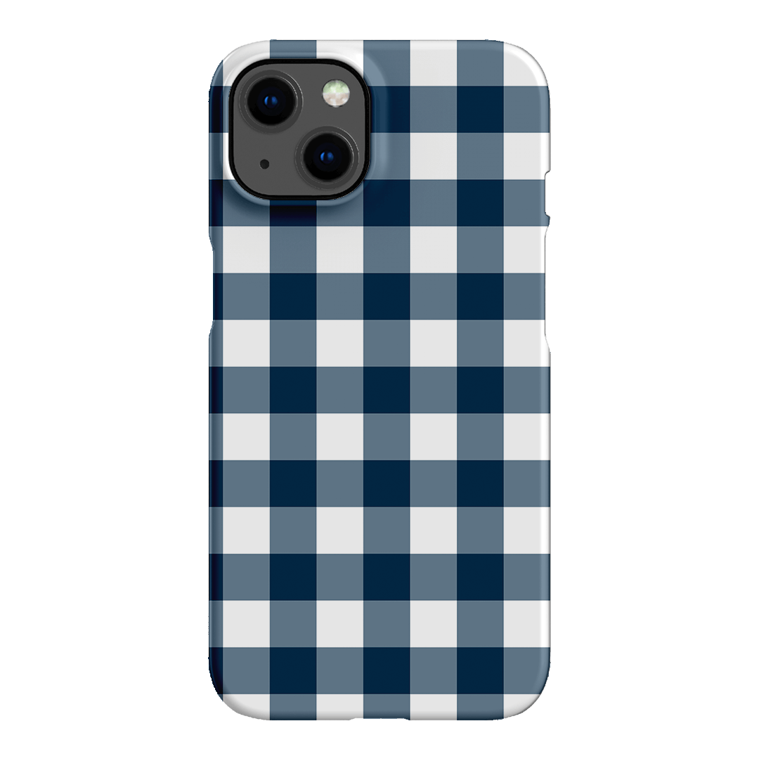 Gingham in Indigo Matte Case Matte Phone Cases iPhone 13 / Snap by The Dairy - The Dairy