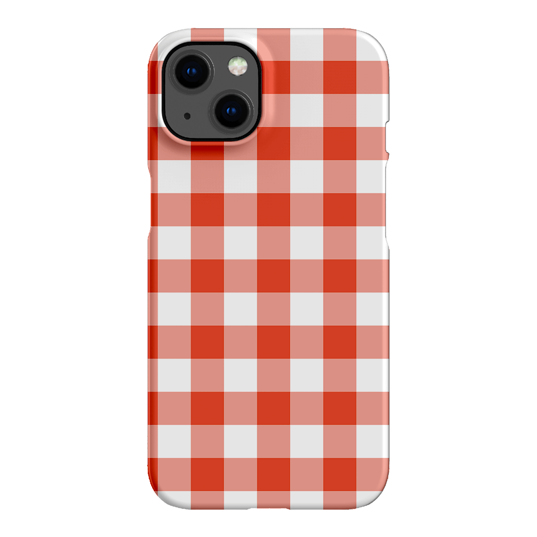 Gingham in Scarlet Matte Case Matte Phone Cases iPhone 13 / Snap by The Dairy - The Dairy