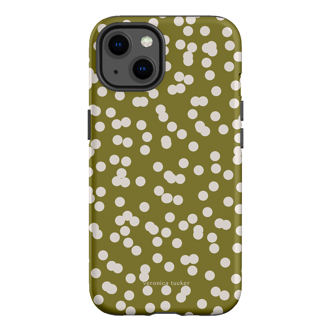 Mini Confetti Chartreuse Printed Phone Cases iPhone 13 / Armoured by Veronica Tucker - The Dairy