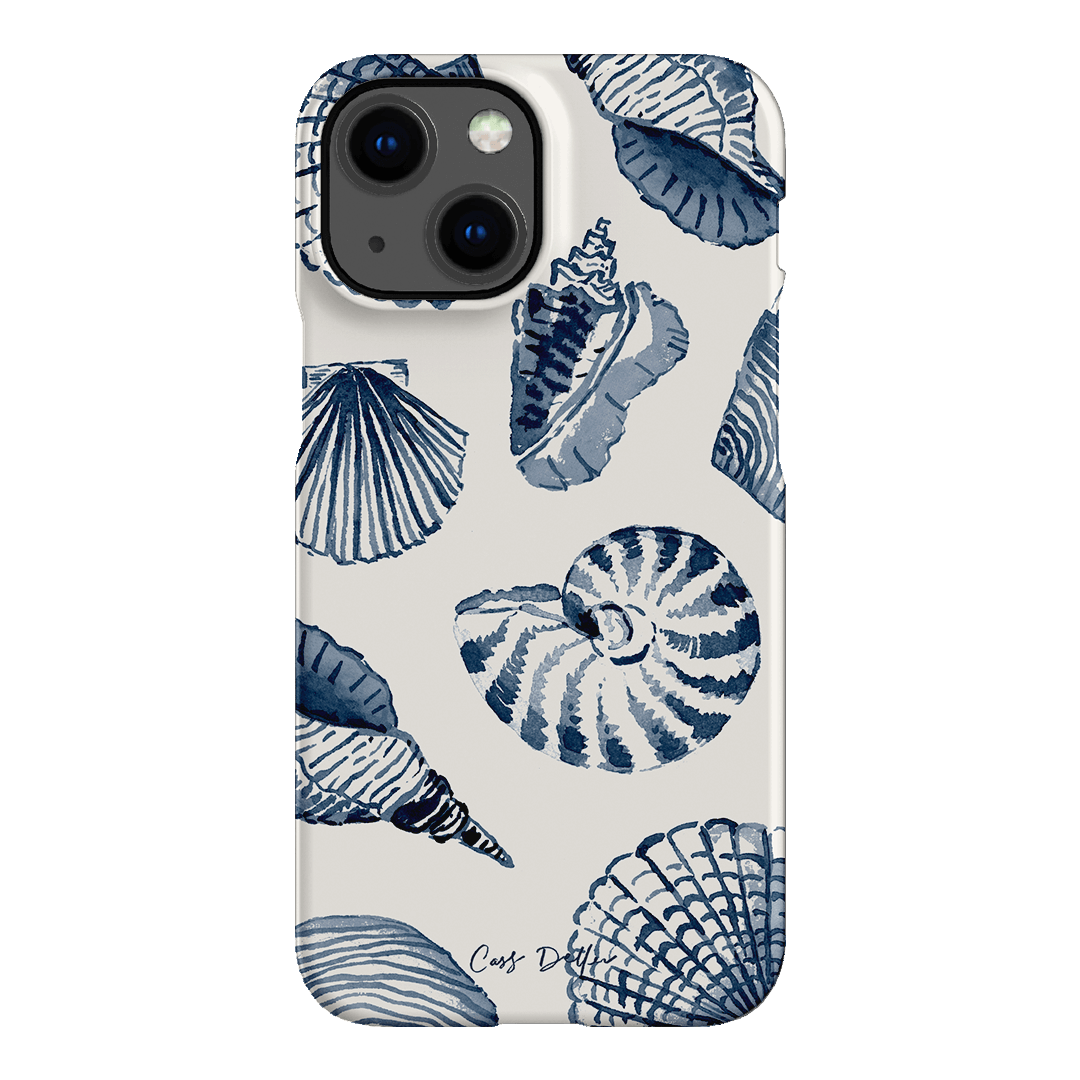 Blue Shells Printed Phone Cases iPhone 13 Mini / Snap by Cass Deller - The Dairy