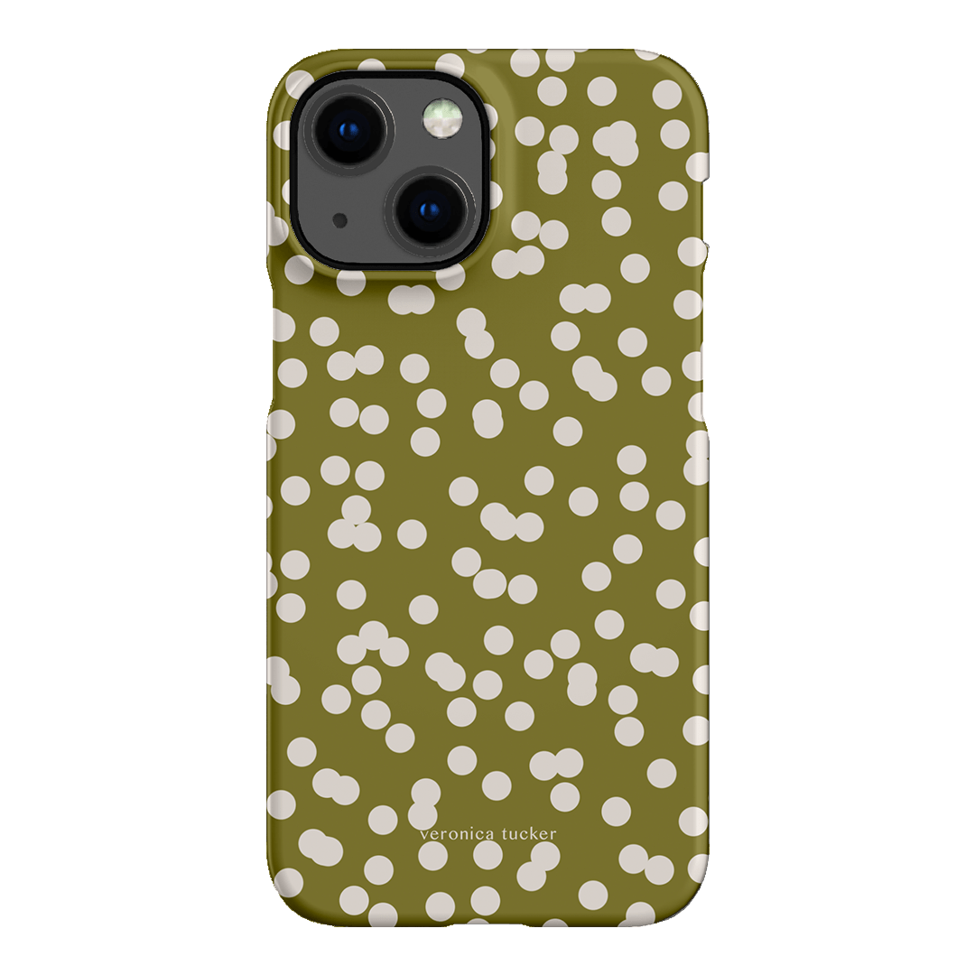 Mini Confetti Chartreuse Printed Phone Cases iPhone 13 Mini / Snap by Veronica Tucker - The Dairy