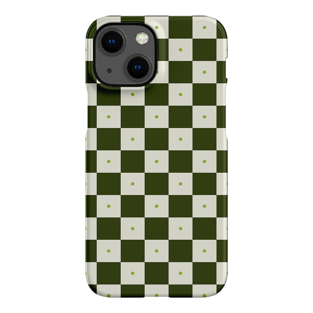 Checkers Green Matte Case Matte Phone Cases iPhone 13 Mini / Snap by The Dairy - The Dairy