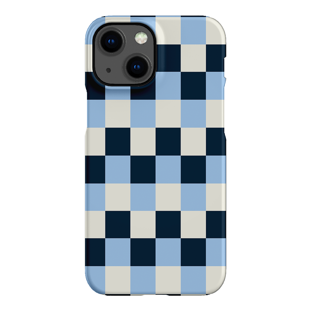 Checks in Blue Matte Case Matte Phone Cases iPhone 13 Mini / Snap by The Dairy - The Dairy