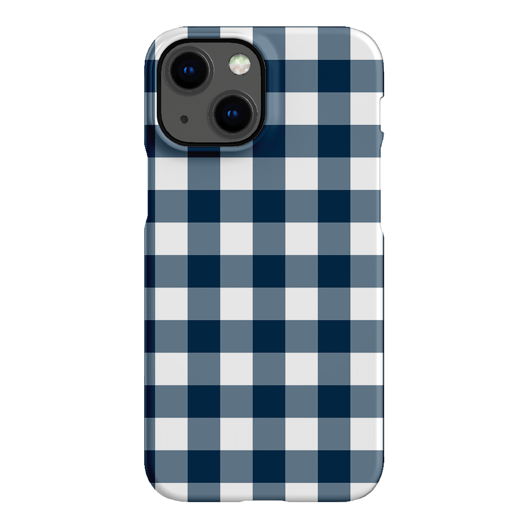 Gingham in Indigo Matte Case Matte Phone Cases iPhone 13 Mini / Snap by The Dairy - The Dairy