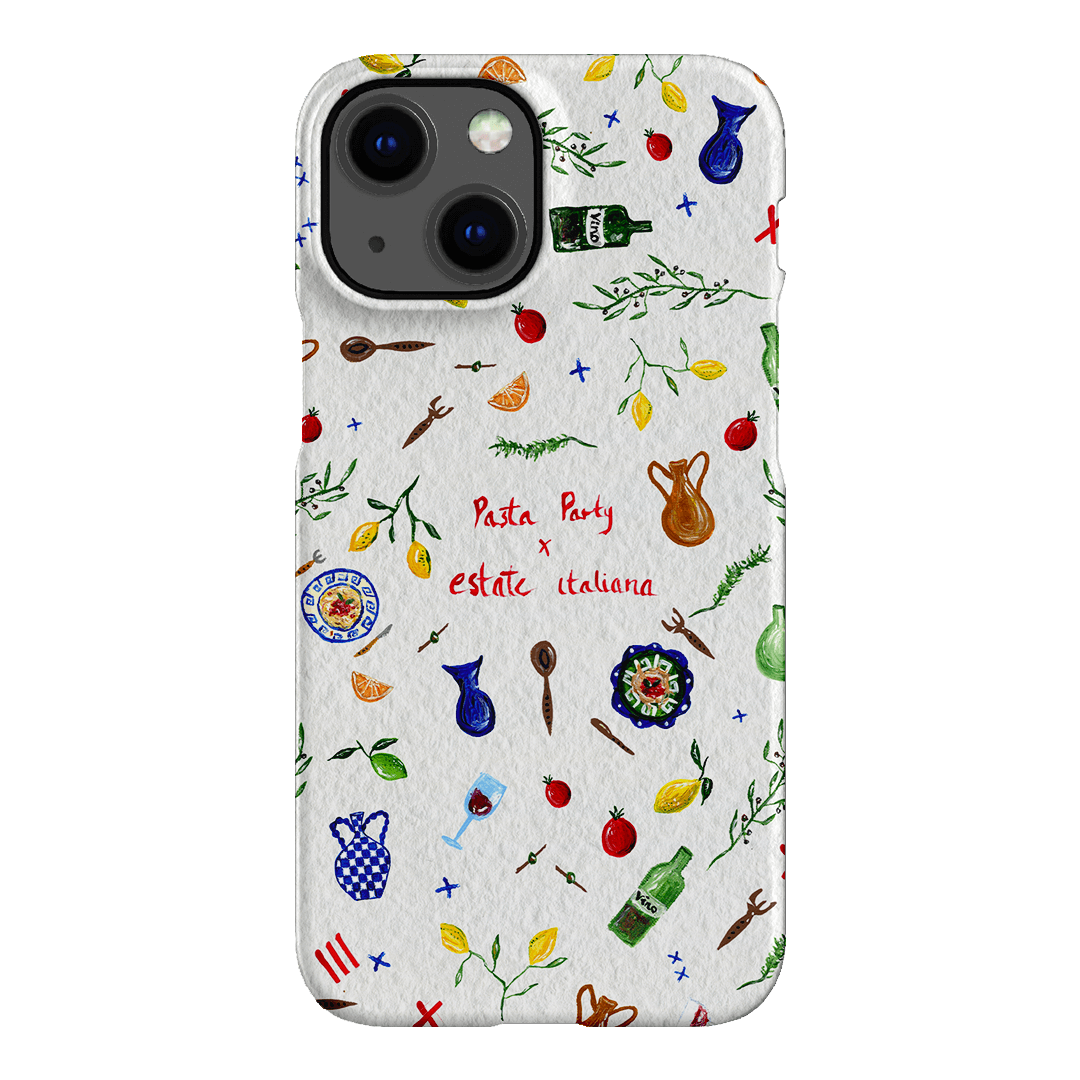 Pasta Party Printed Phone Cases iPhone 13 Mini / Snap by BG. Studio - The Dairy