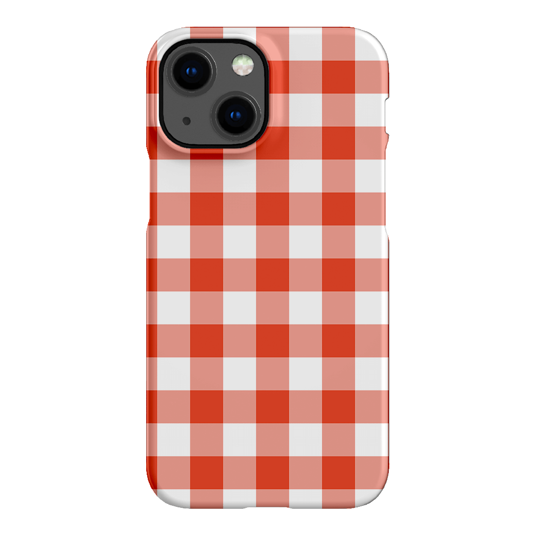 Gingham in Scarlet Matte Case Matte Phone Cases iPhone 13 Mini / Snap by The Dairy - The Dairy