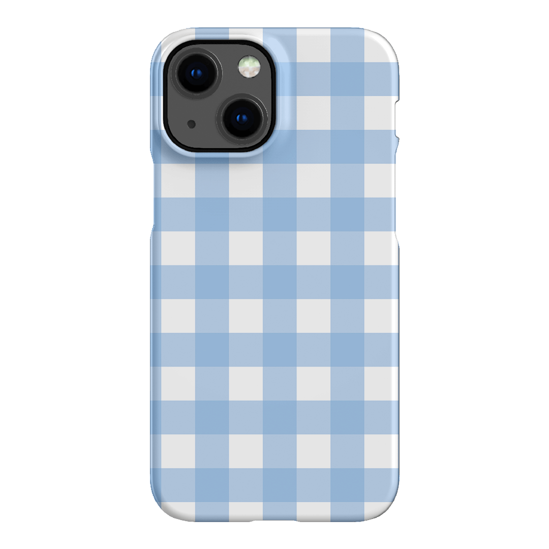 Gingham in Sky Matte Case Matte Phone Cases iPhone 13 Mini / Snap by The Dairy - The Dairy