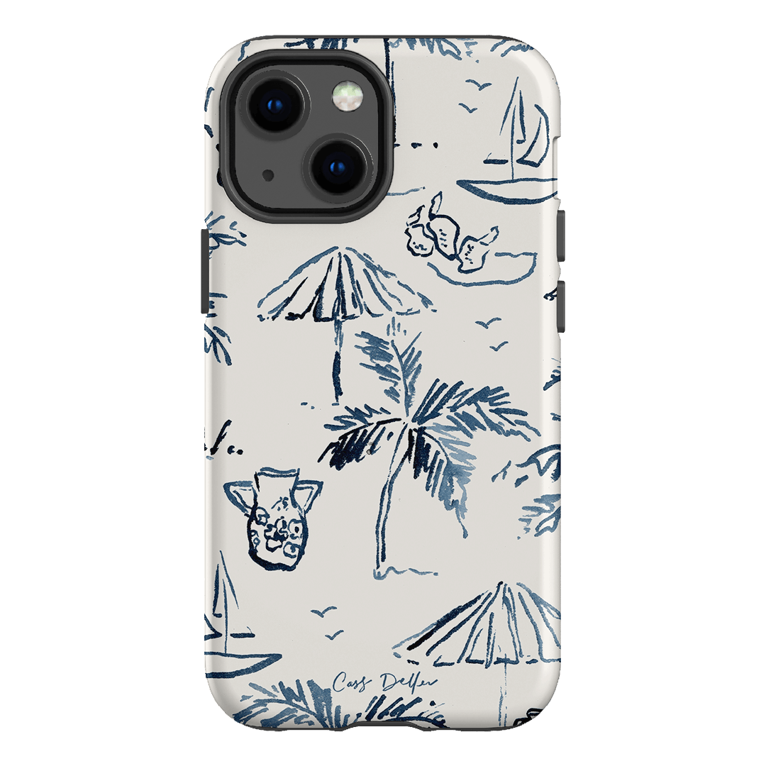 Balmy Blue Printed Phone Cases iPhone 13 Mini / Armoured by Cass Deller - The Dairy
