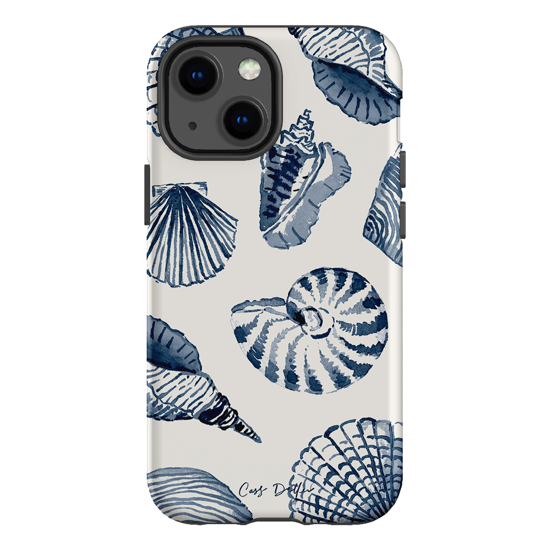 Blue Shells Printed Phone Cases iPhone 13 Mini / Armoured by Cass Deller - The Dairy