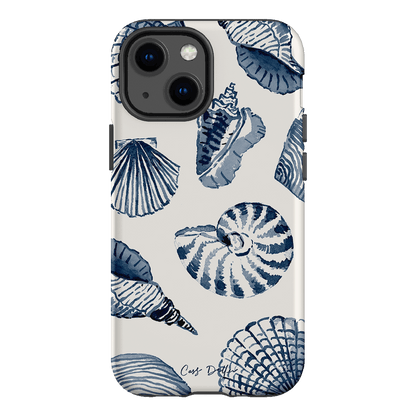 Blue Shells Printed Phone Cases iPhone 13 Mini / Armoured by Cass Deller - The Dairy