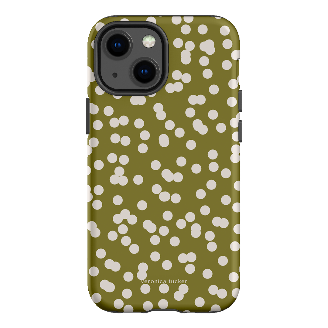 Mini Confetti Chartreuse Printed Phone Cases iPhone 13 Mini / Armoured by Veronica Tucker - The Dairy