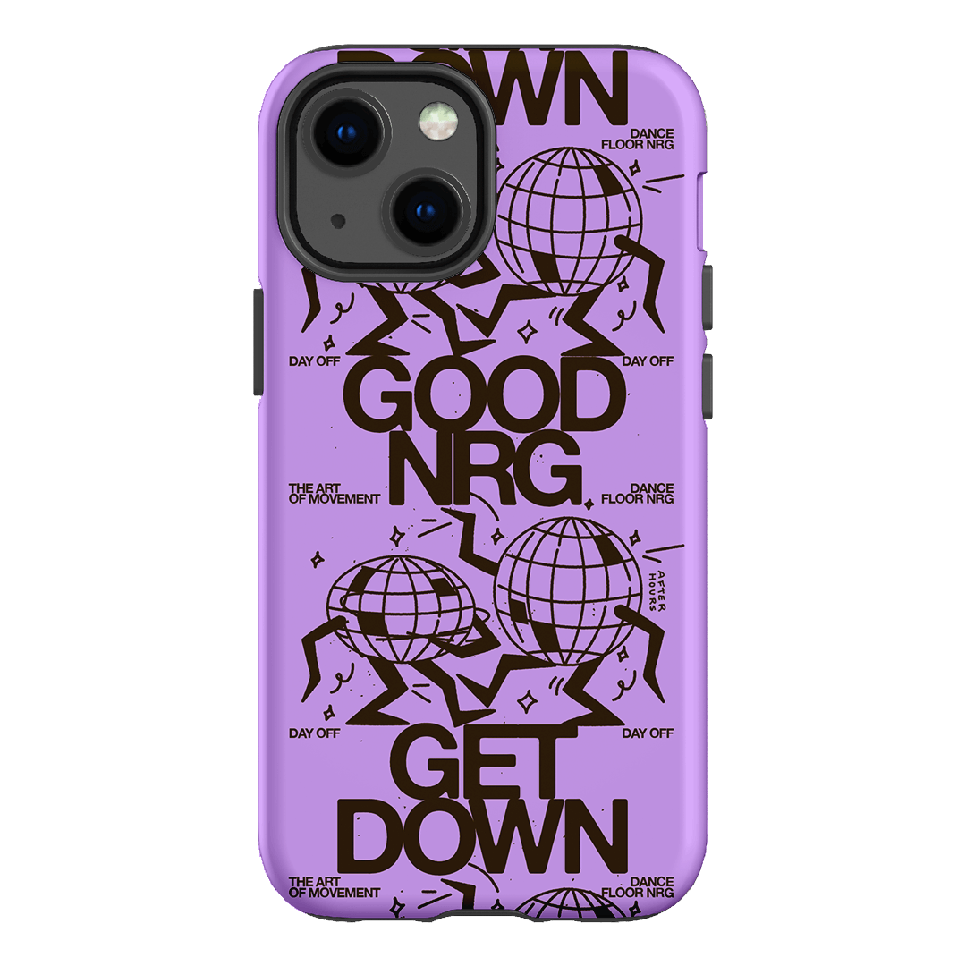 Good Energy in Purple Printed Phone Cases iPhone 13 Mini / Armoured by After Hours - The Dairy