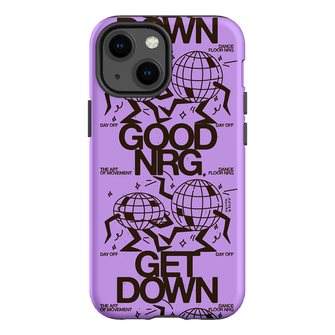 Good Energy in Purple Printed Phone Cases iPhone 13 Mini / Armoured by After Hours - The Dairy