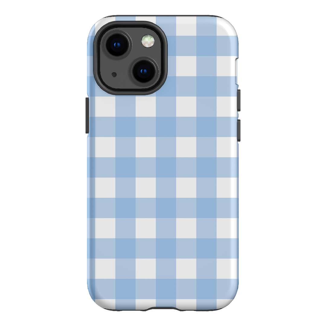 Gingham in Sky Matte Case Matte Phone Cases iPhone 13 Mini / Armoured by The Dairy - The Dairy