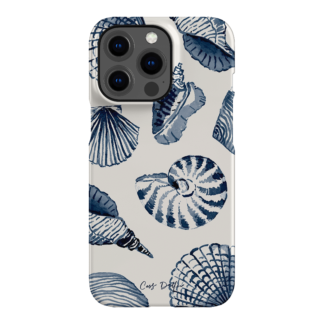Blue Shells Printed Phone Cases iPhone 13 Pro / Snap by Cass Deller - The Dairy