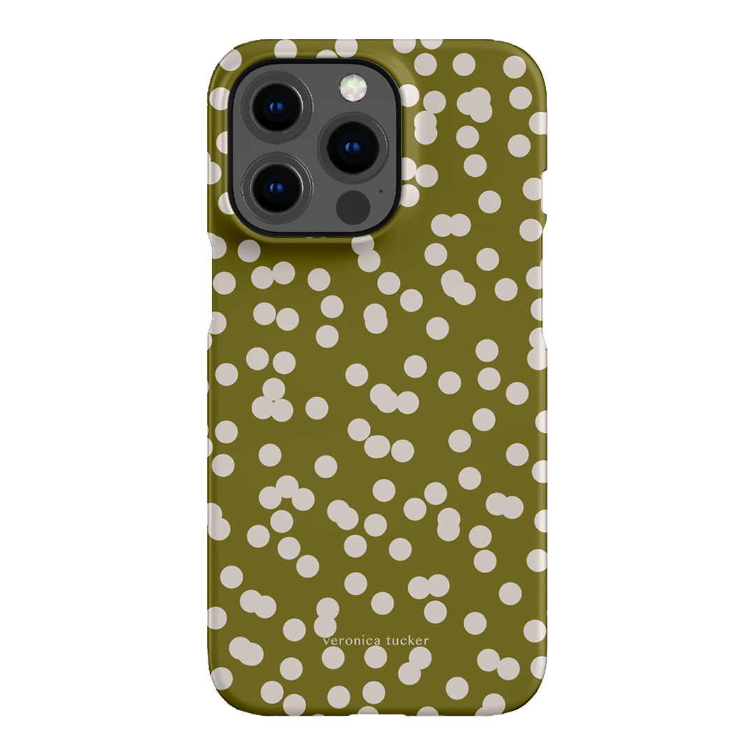 Mini Confetti Chartreuse Printed Phone Cases iPhone 13 Pro / Snap by Veronica Tucker - The Dairy