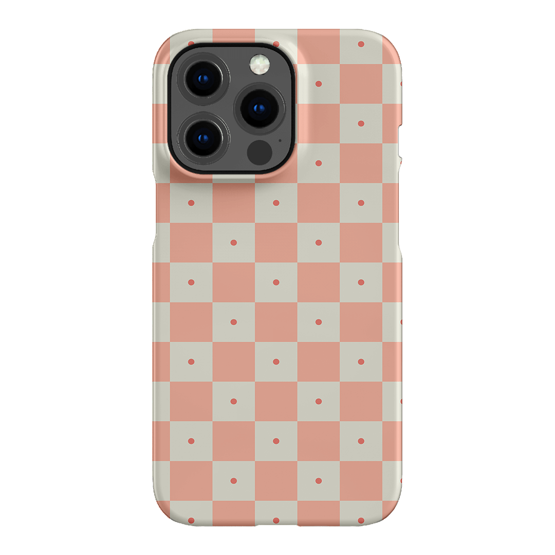 Checkers Blush Matte Case Matte Phone Cases iPhone 13 Pro / Snap by The Dairy - The Dairy