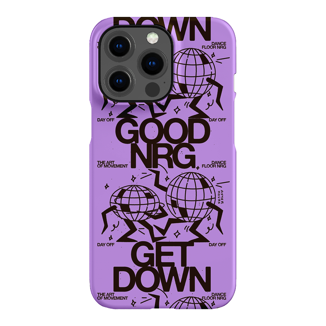 Good Energy in Purple Printed Phone Cases iPhone 13 Pro / Snap by After Hours - The Dairy