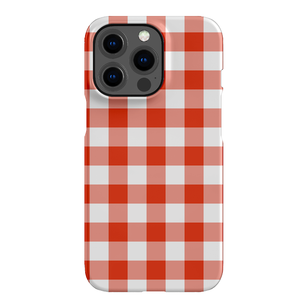 Gingham in Scarlet Matte Case Matte Phone Cases iPhone 13 Pro / Snap by The Dairy - The Dairy