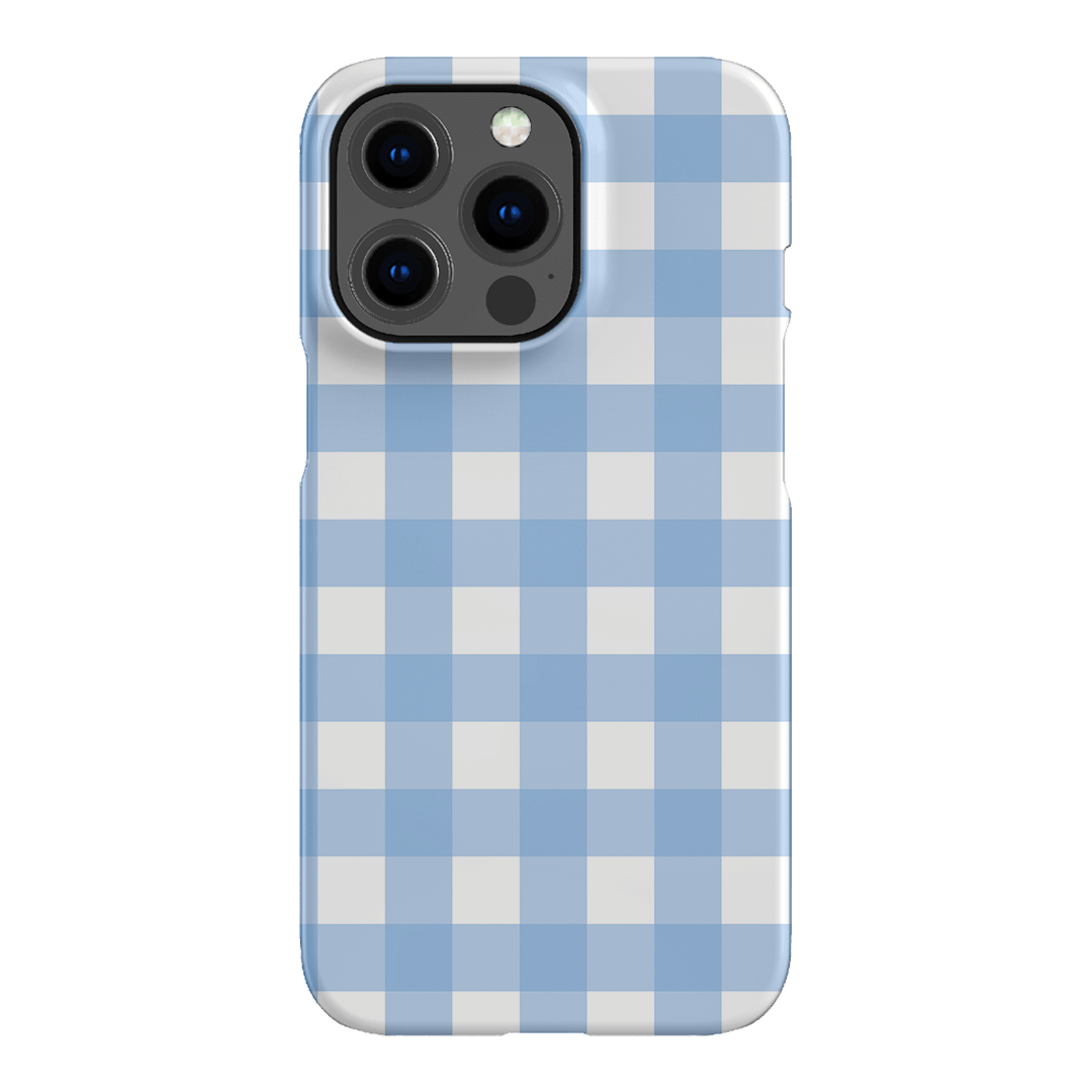 Gingham in Sky Matte Case Matte Phone Cases iPhone 13 Pro / Snap by The Dairy - The Dairy