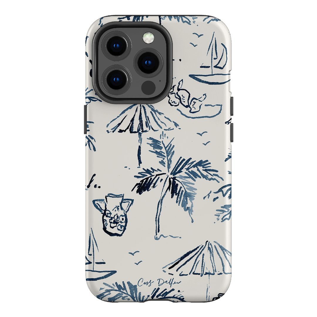 Balmy Blue Printed Phone Cases iPhone 13 Pro / Armoured by Cass Deller - The Dairy