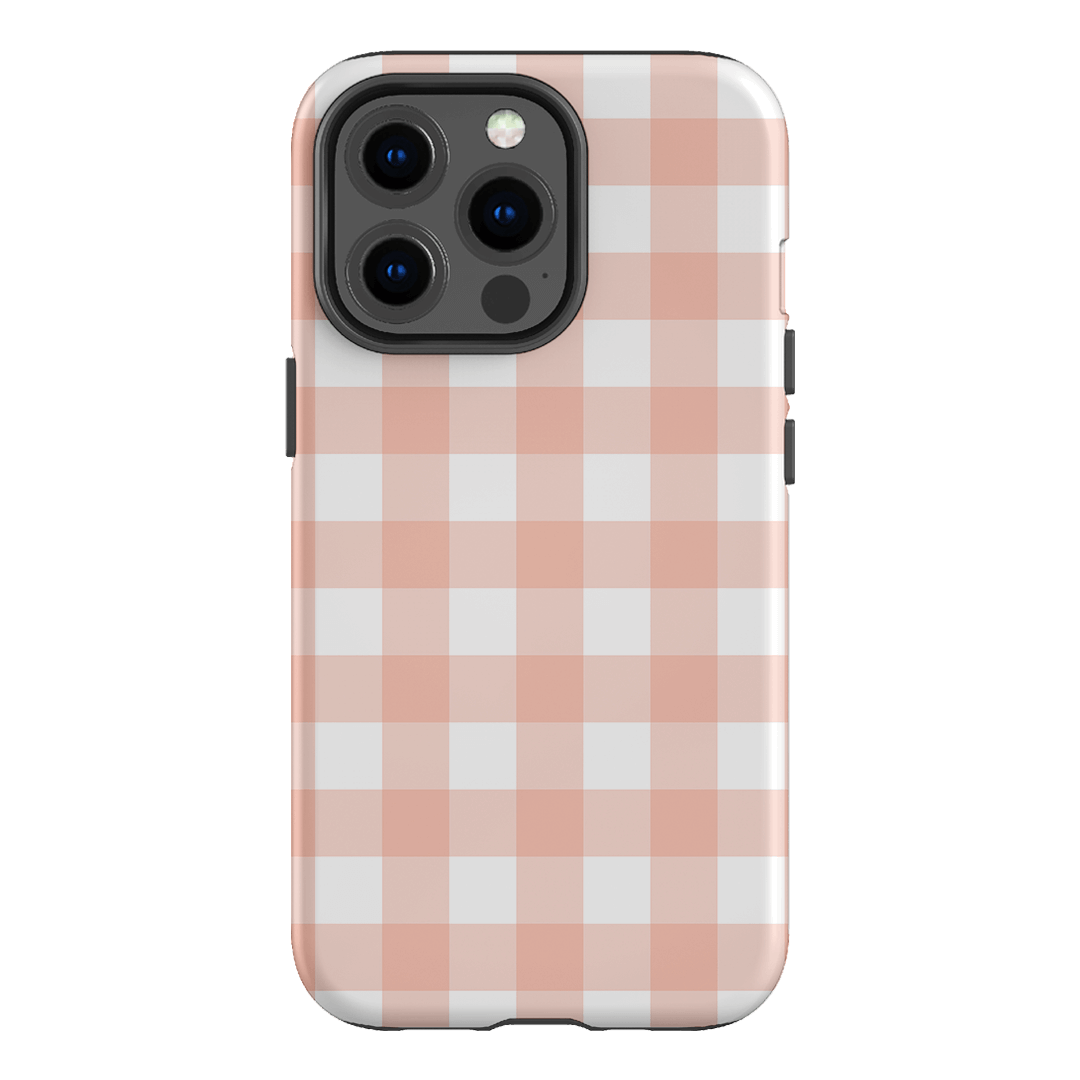 Gingham in Blush Matte Case Matte Phone Cases iPhone 13 Pro / Armoured by The Dairy - The Dairy
