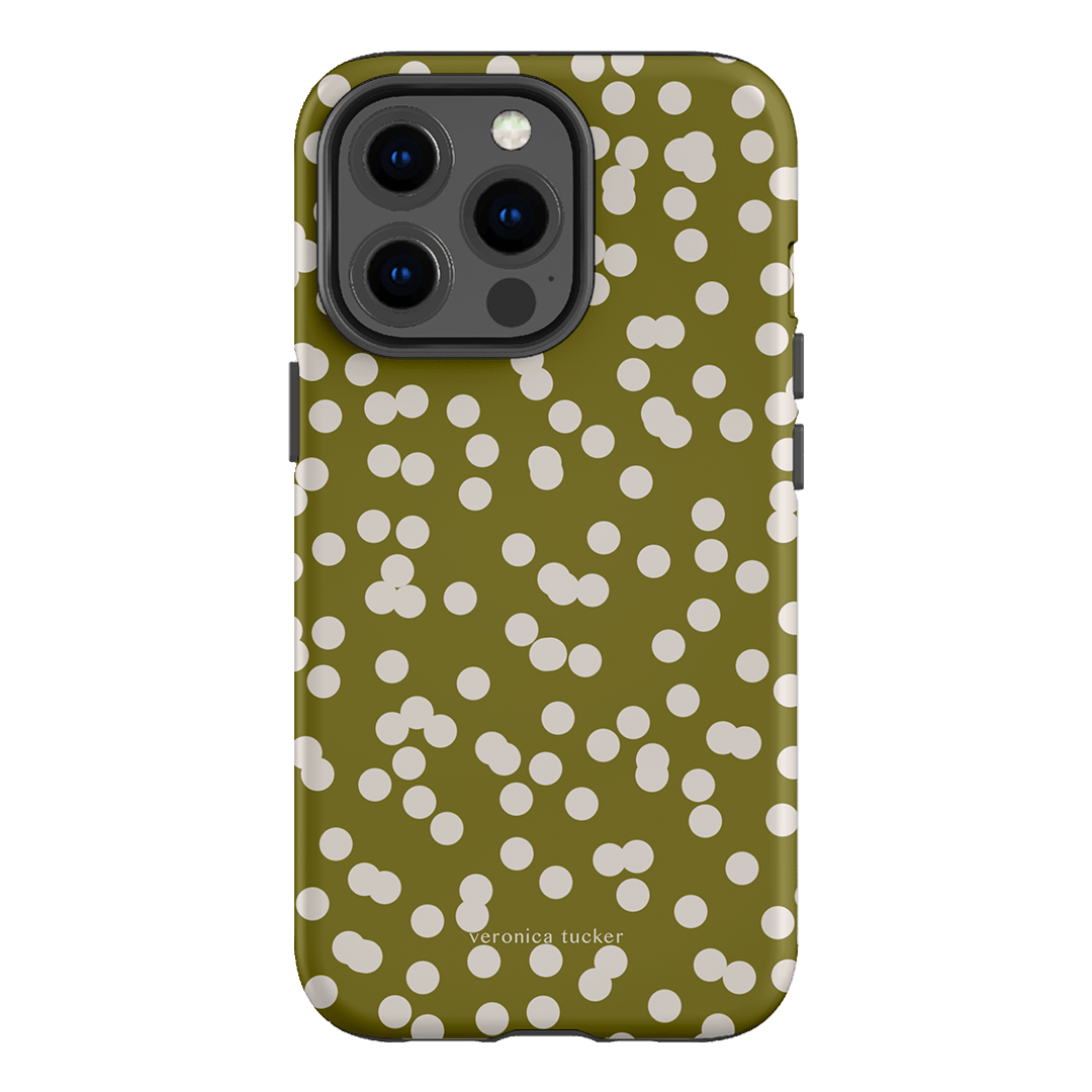 Mini Confetti Chartreuse Printed Phone Cases iPhone 13 Pro / Armoured by Veronica Tucker - The Dairy