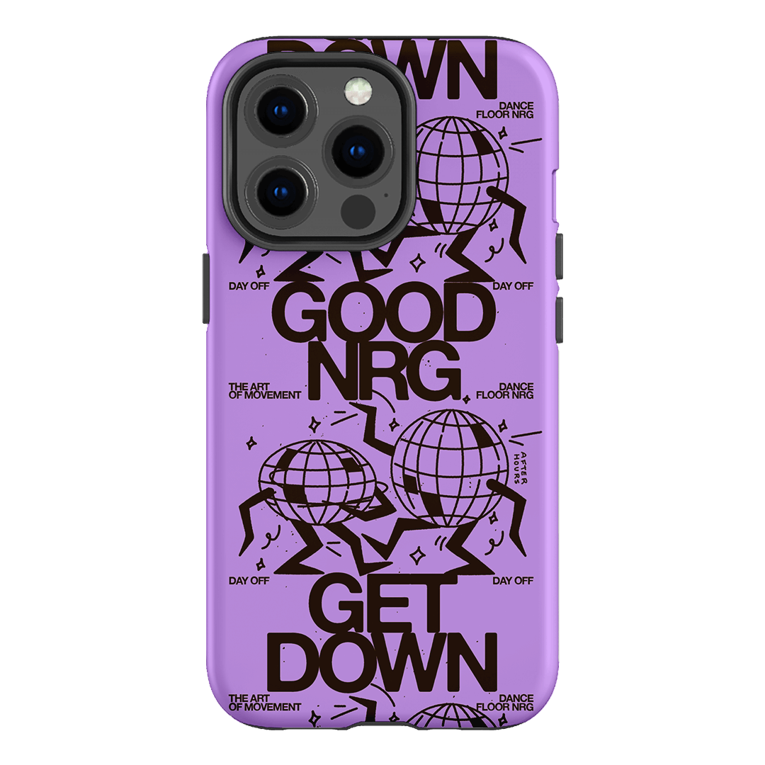 Good Energy in Purple Printed Phone Cases iPhone 13 Pro / Armoured by After Hours - The Dairy