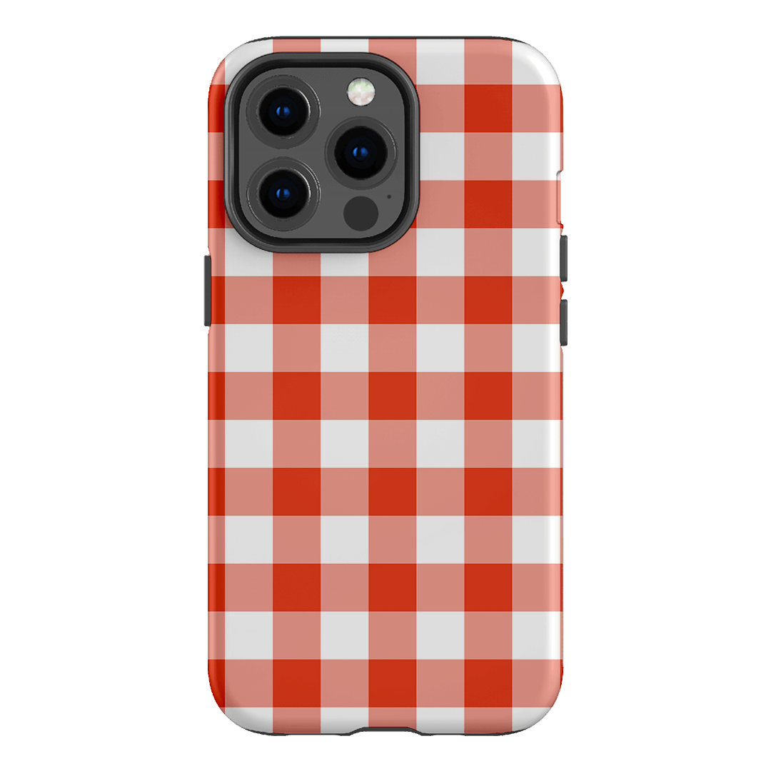 Gingham in Scarlet Matte Case Matte Phone Cases iPhone 13 Pro / Armoured by The Dairy - The Dairy