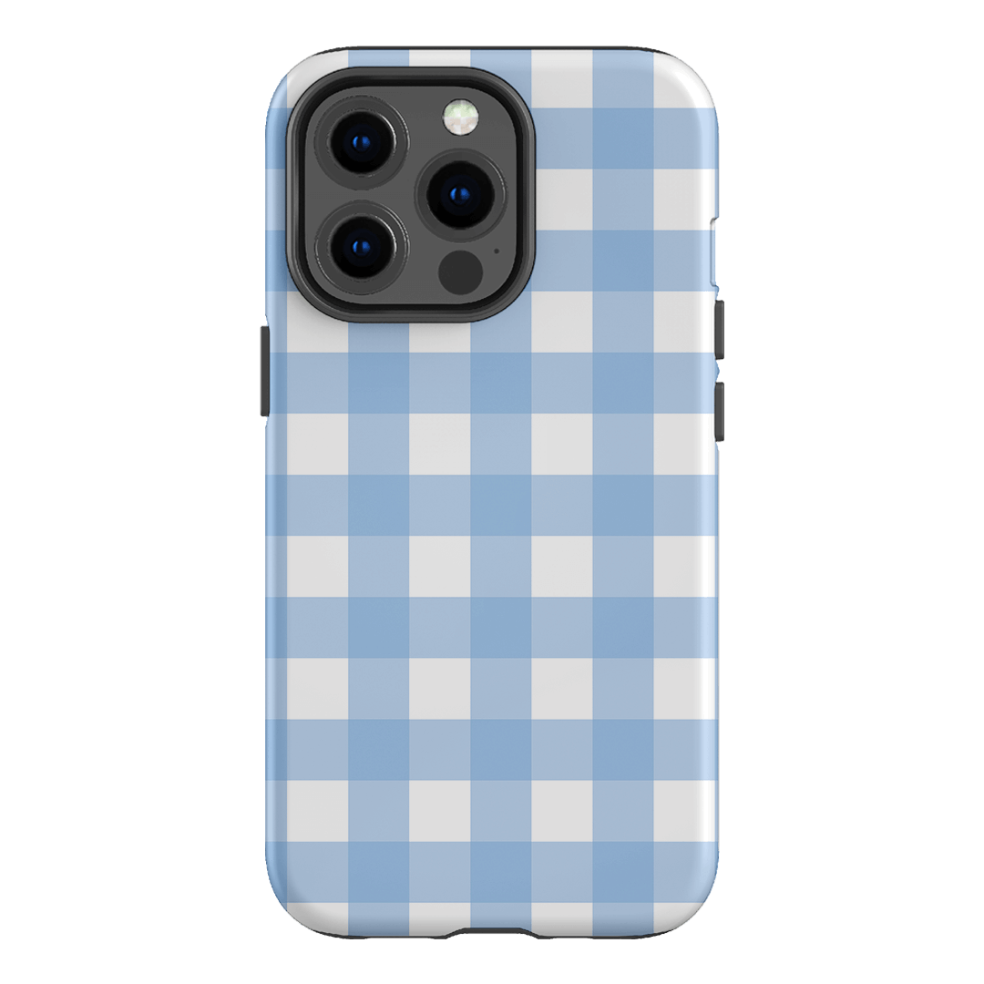 Gingham in Sky Matte Case Matte Phone Cases iPhone 13 Pro / Armoured by The Dairy - The Dairy