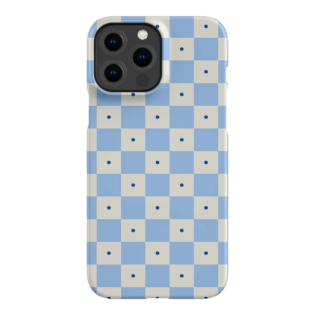 Checkers Blue Matte Case Matte Phone Cases iPhone 13 Pro Max / Snap by The Dairy - The Dairy
